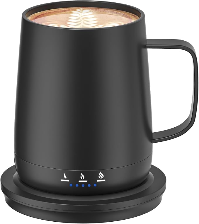 Smart Self Heating Coffee Mug, 14oz Temperature Control Coffee Mug, Hot up to by Unknown