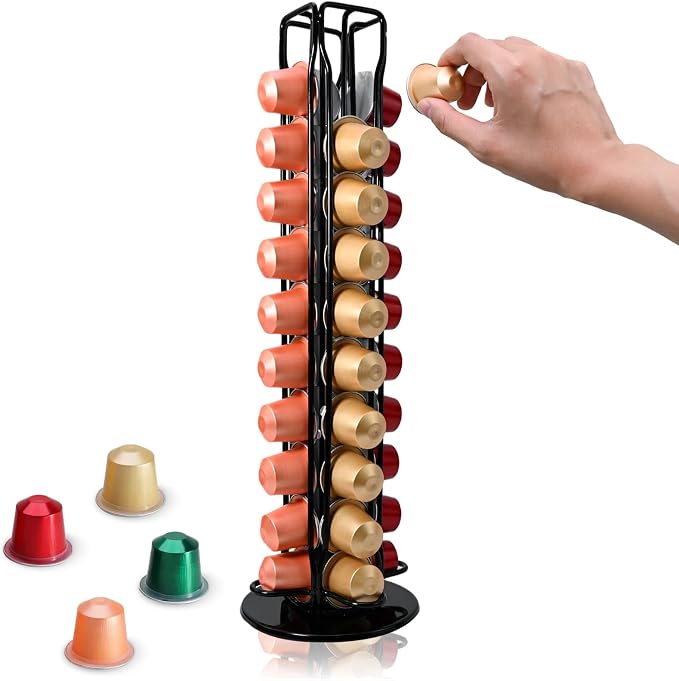 Coffee Pod Holder – 360° Silent Rotating by Unknown
