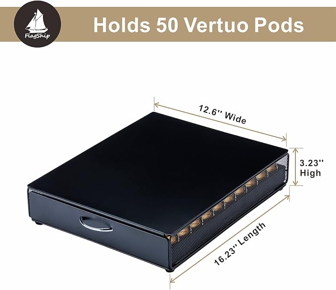 FlagShip for Nespresso Pod Storage Vertuo Pod Holder Coffee Pod Organizer - Image 2