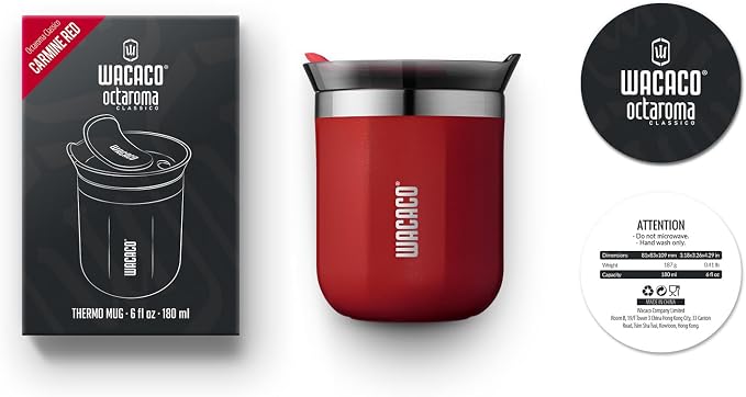 WACACO Octaroma Classico Vacuum Insulated Coffee Mug, Double-wall Stainless - Image 6