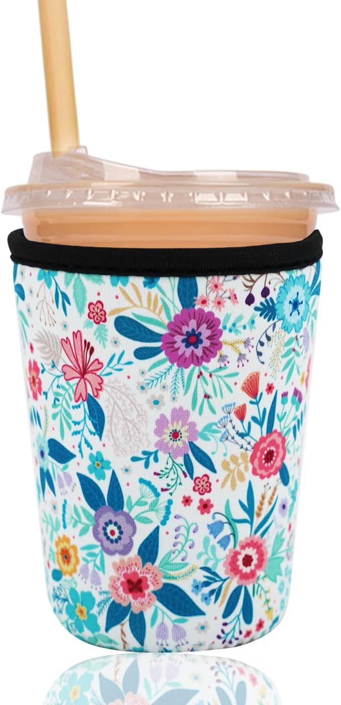 Reusable Insulated Sleeve for Iced Coffee Cup, Coffee Neoprene Sleeve for Cold by Unknown