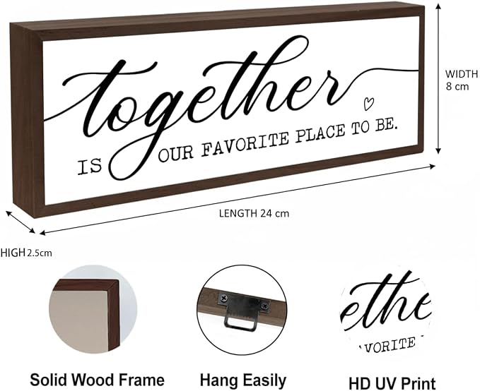 Together is Our Favorite Place to Be Sign, Inspirational Decor - Image 5
