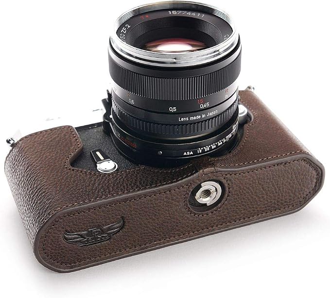 Handmade Genuine Real Leather Half Camera Case Bag Cover - Image 3