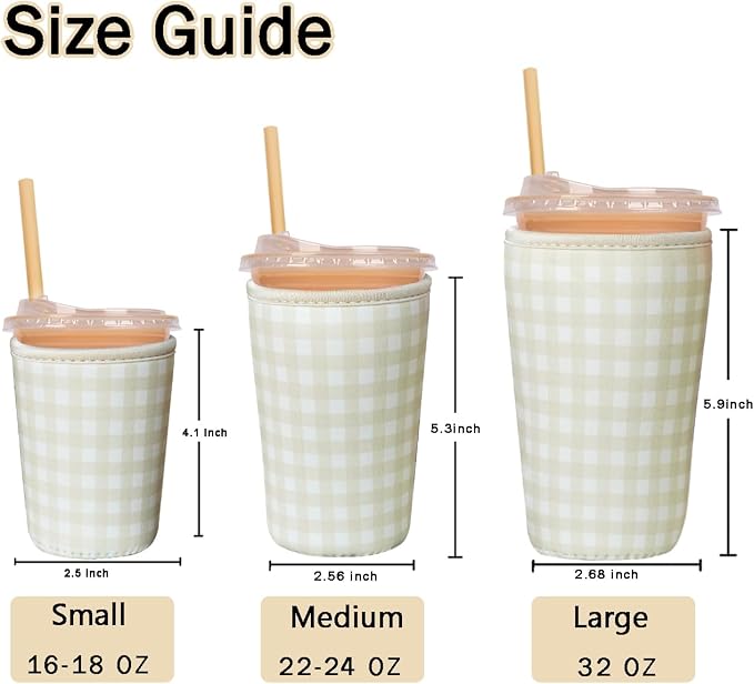 Reusable Insulated Sleeve for Iced Coffee Cup, Beverage Holder for Iced Coffee - Image 5