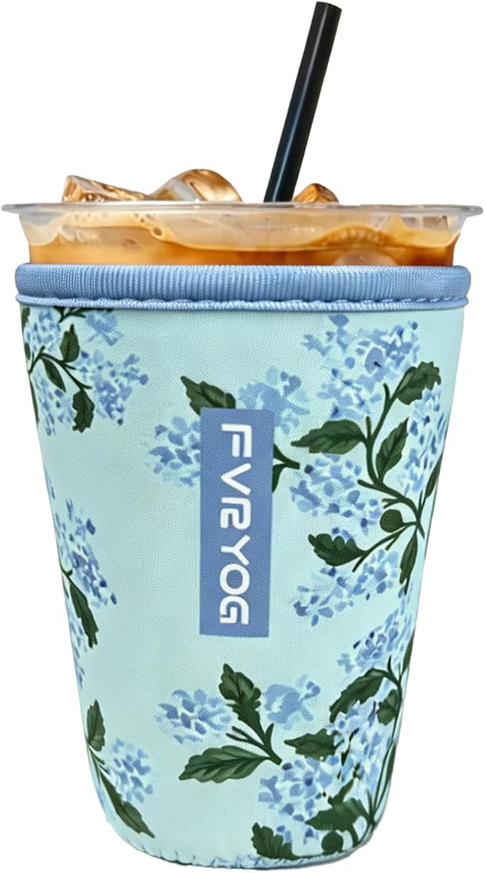 Reusable Insulated Neoprene Iced Coffee Sleeves by Fvryog