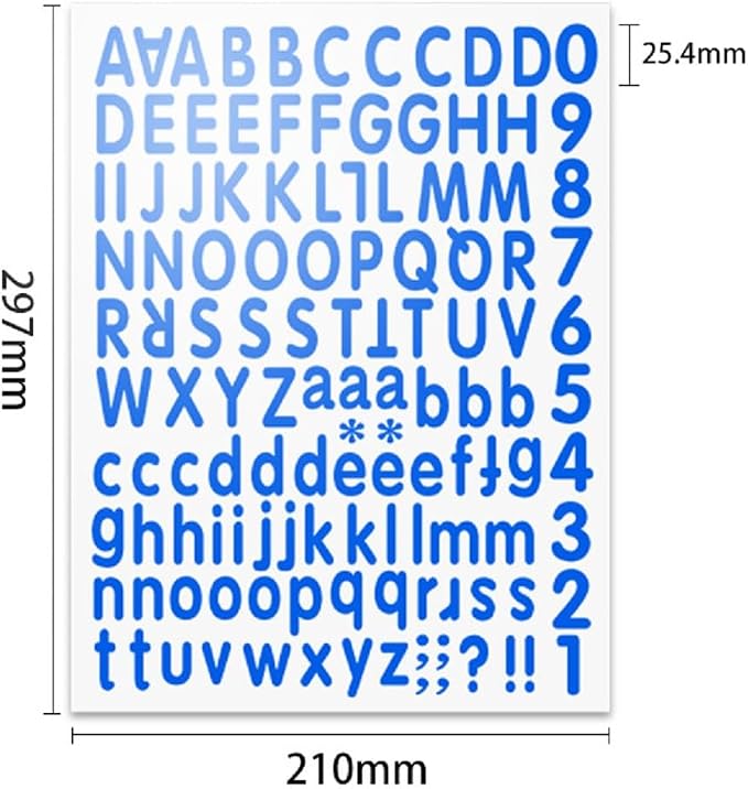 Alphabet Stickers Color Letter 1 Inch Mailbox Numbers Labels Vinyl - Image 4