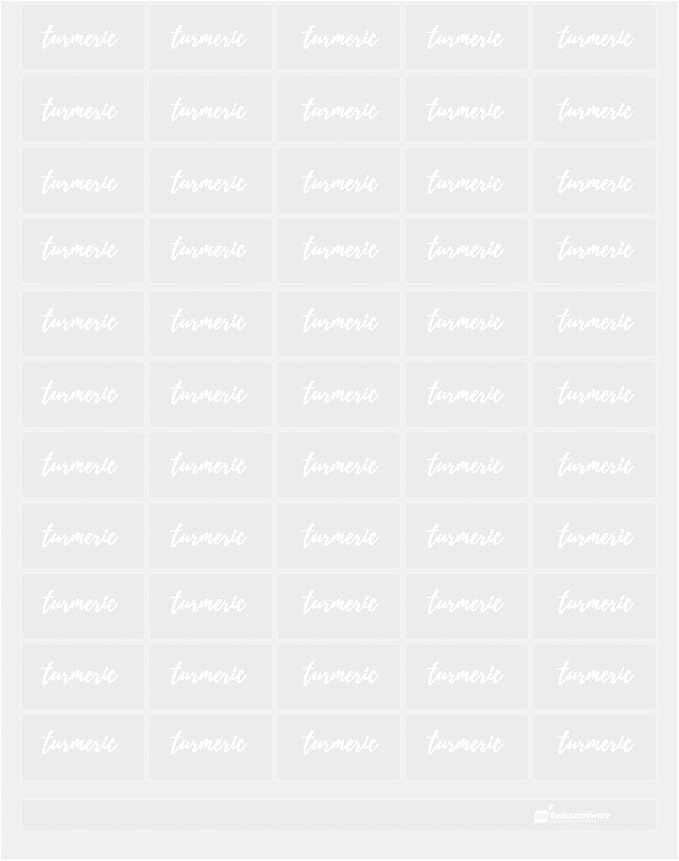 Restaurantware Label Tek 1.9 x 1 Inch Tumeric Juice Bottle Labels, 100 by Restaurantware