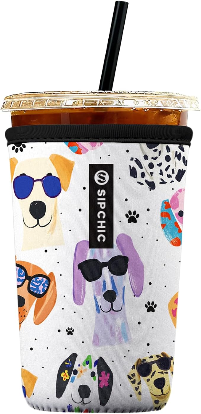 Iced Coffee Sleeve – Neoprene Reusable Cup Sleeves by Unknown