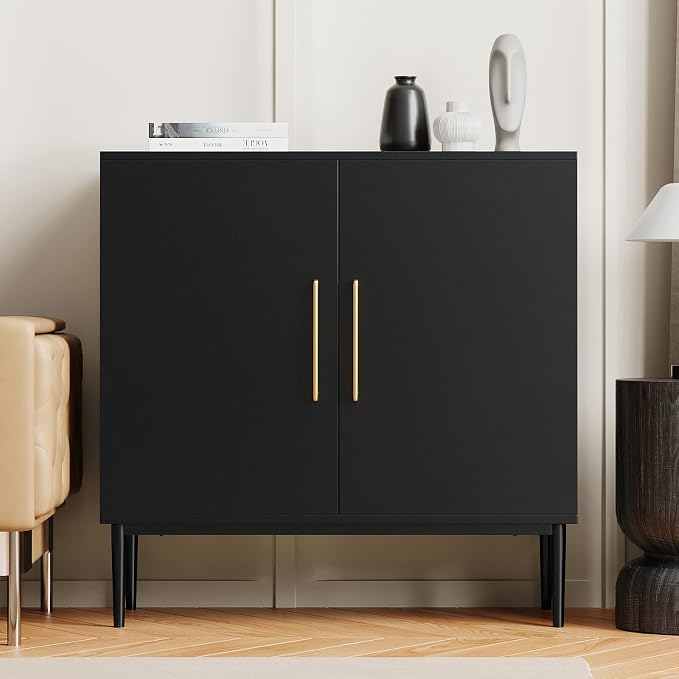 Set of 4 Black Storage Cabinet - Image 5