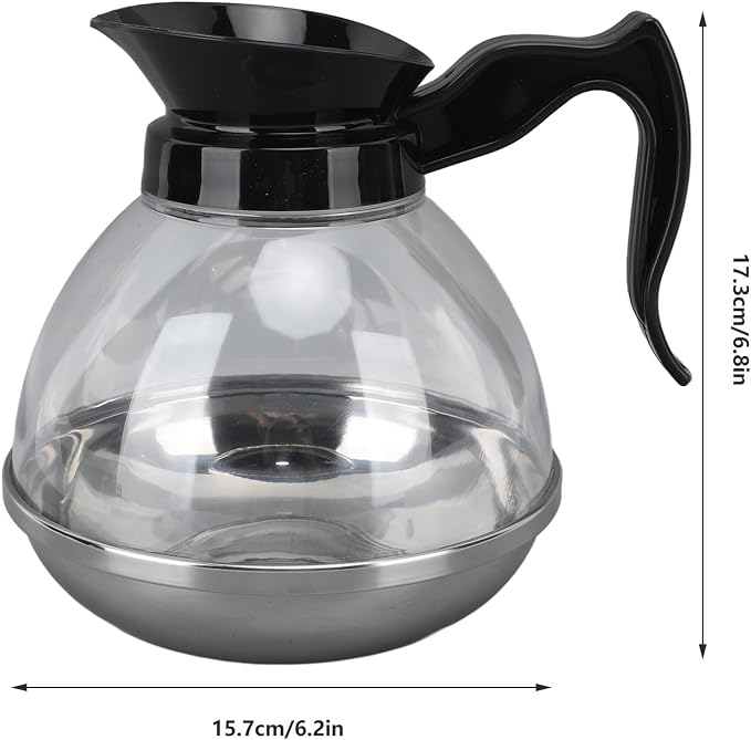 Coffee Decanter Pot, 1.2QT Universal Coffee Pot Commercial Coffee Maker Pot - Image 3