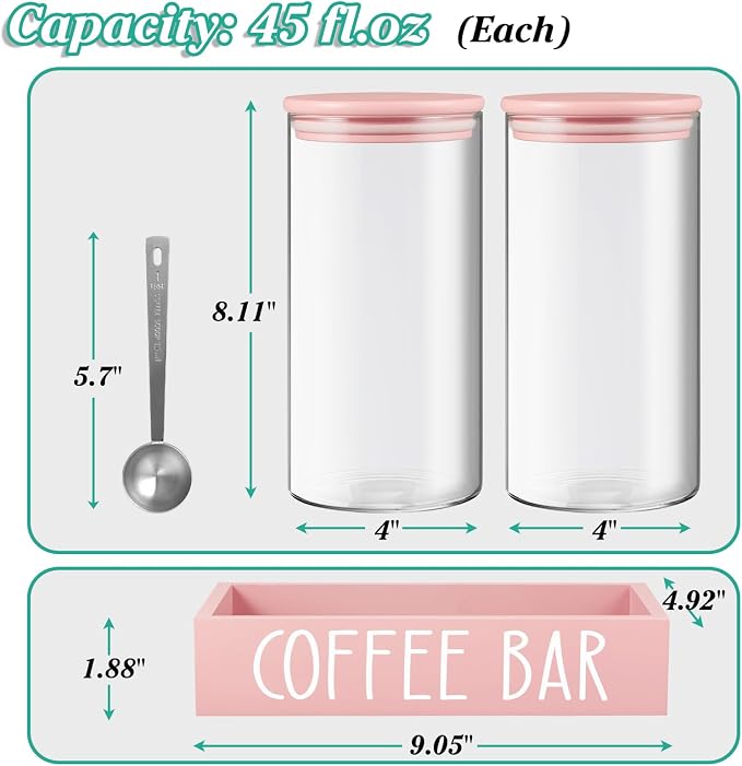 Pink Coffee Canister for Ground Coffee - Image 5