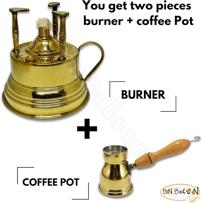 Al Bramony Brass Turkish Greek Coffee Alcohol Burner Maker Table Top Tabletop - Image 3