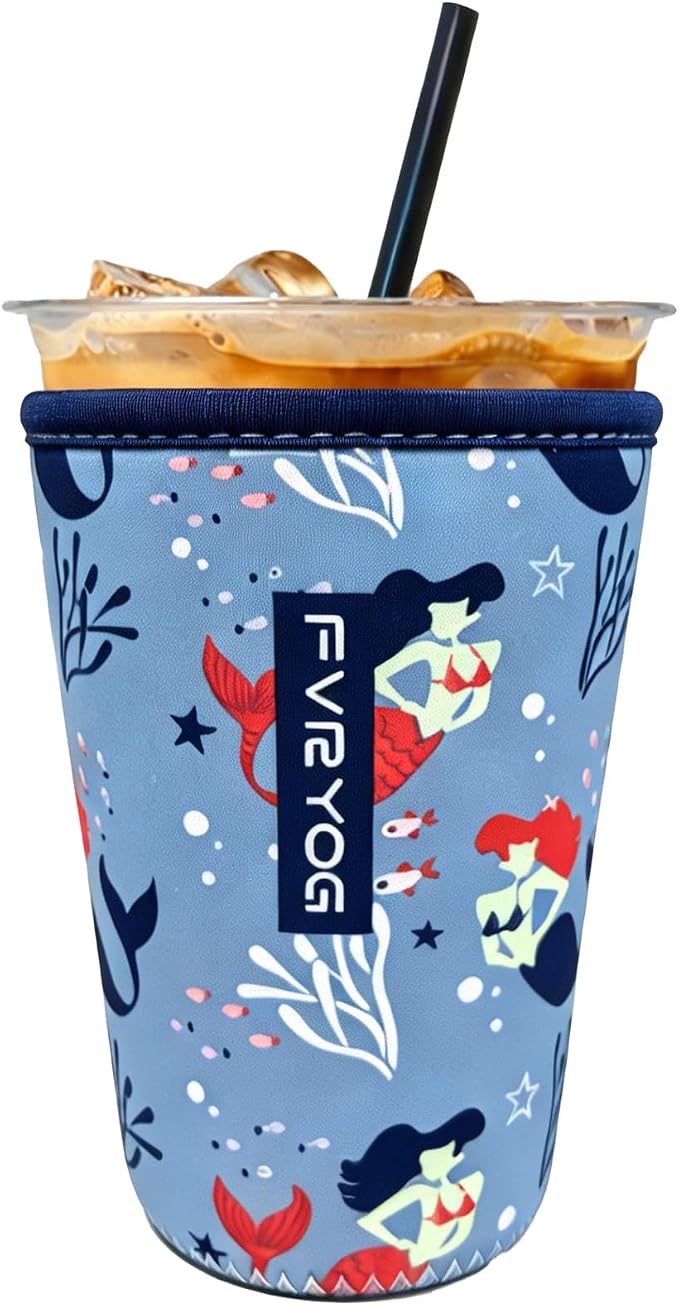 Reusable Insulated Neoprene Iced Coffee Sleeves by Fvryog