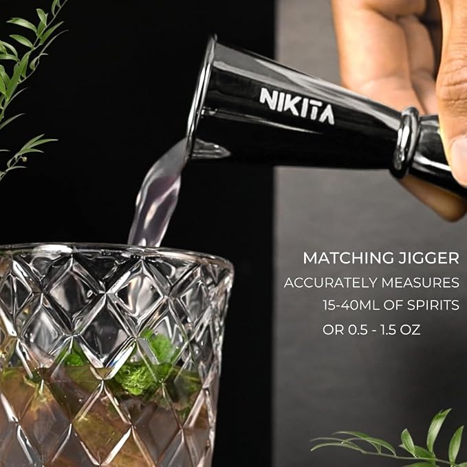 Nikita Cocktail Shaker, 5-Piece Martini Shaker & Bartender Kit - Image 5