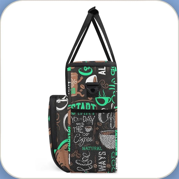 coffee cup coffees beans cyan Coffee Maker Carring Bag Travel Carrying Storage - Image 4