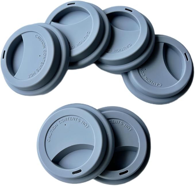 Silicone Cup Covers, Reusable Silicone Lids by NumRealmNumberIDTagsLabels