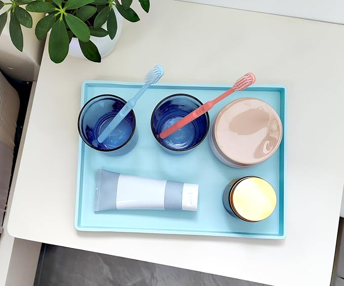 Blue Serving Tray for Gathering Small Items | Serving Accessory, Perfume and - Image 5
