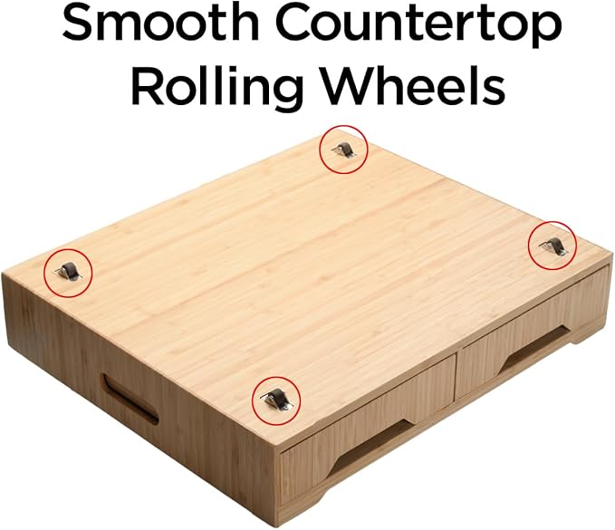 Mobilevision Bamboo Drawer & Large Sliding Tray - Image 5