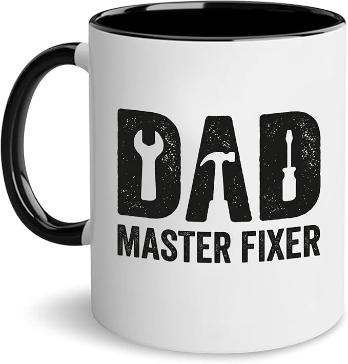 Coffee Mug Dad Fixer Ceramic Cup by TheGarnishGripper