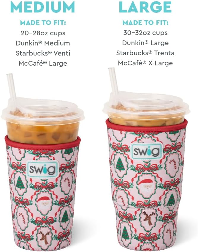 Swig Life Medium Iced Cup Coolie, Standard 22oz Iced Coffee Cup Insulator Sleeve - Image 5