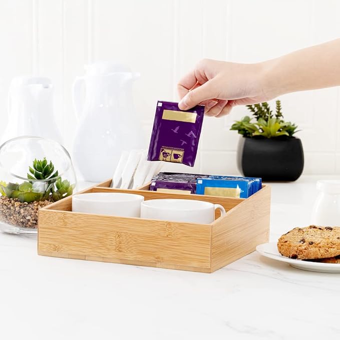Restaurantware-8.3 x 8.3 x 2 Inch Coffee Condiment Organizer, 1 Square Creamer - Image 5