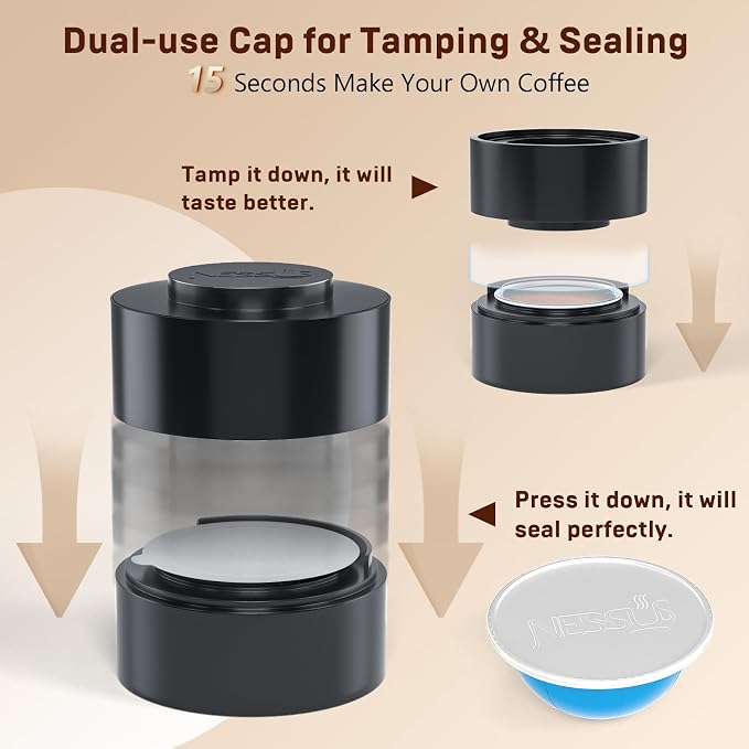 Nessus Reusable Pod Kit for Nespresso Pods Vertuo, Reuse Old Coffee Pods for - Image 2