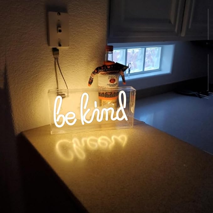 Be Kind Neon Light Sign, 3D Standable Neon Marquee Letters Sign - Image 4