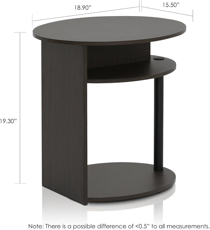 FURINNO Oval End Table - Image 3