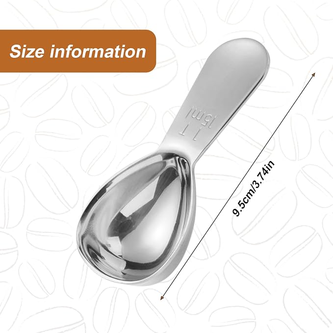 4 Pack 15ml 304 Stainless Steel Coffee Scoop, Short Handle Measuring Spoon - Image 2