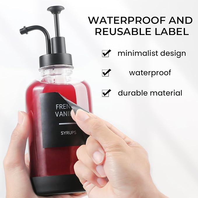 Coffee Syrup Dispenser for Coffee Bar, 16.9 oz 500ml Syrup Pump Dispenser - Image 5