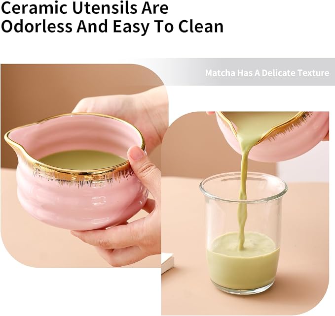 7-Piece Matcha Set: Matcha Bowl + Bamboo Whisk Kit, Ceremonial Matcha Whisk - Image 4
