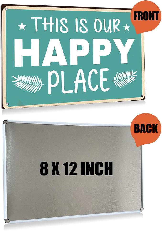 BEASTZHENG Porch Sign Farmhouse Porch Decor Welcome Tin Signs Outdoor Wall Art - Image 2