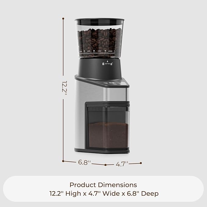 Burr Coffee Grinder with 60 Settings, Electric Conical Bean Grinder with Touch - Image 7