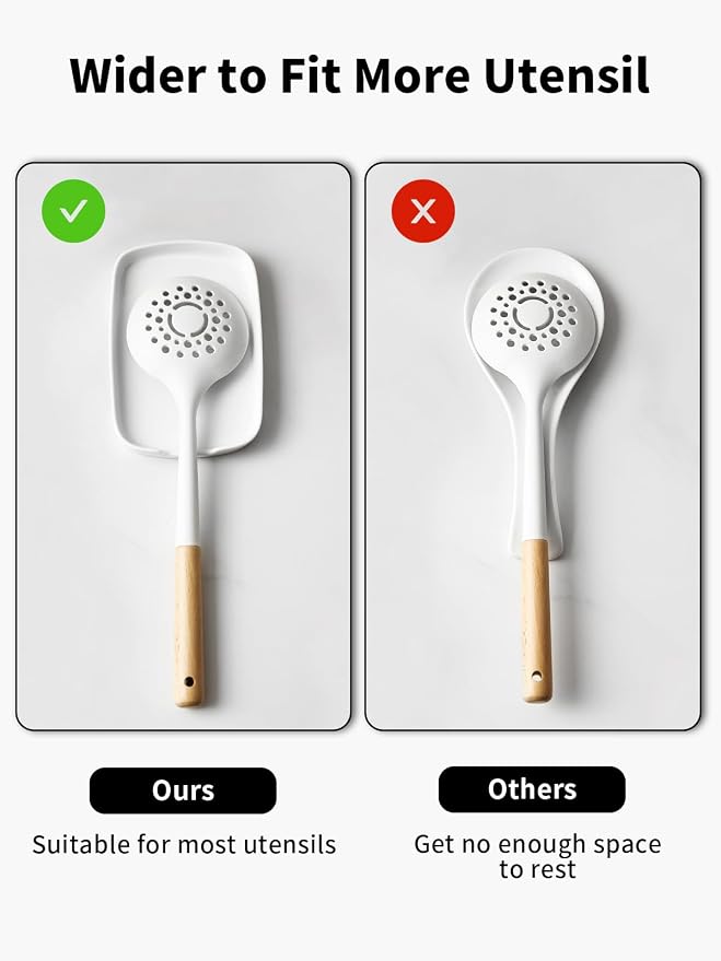 ABRUTY Spoon Rest for Stove Top, Ceramic Spoon Holder for Counter, Modern - Image 5