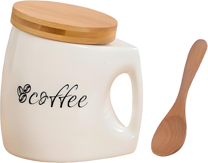 Ceramics Coffee Canisters with Airtight Lids, Coffee Bean Storage by HomeKitchen