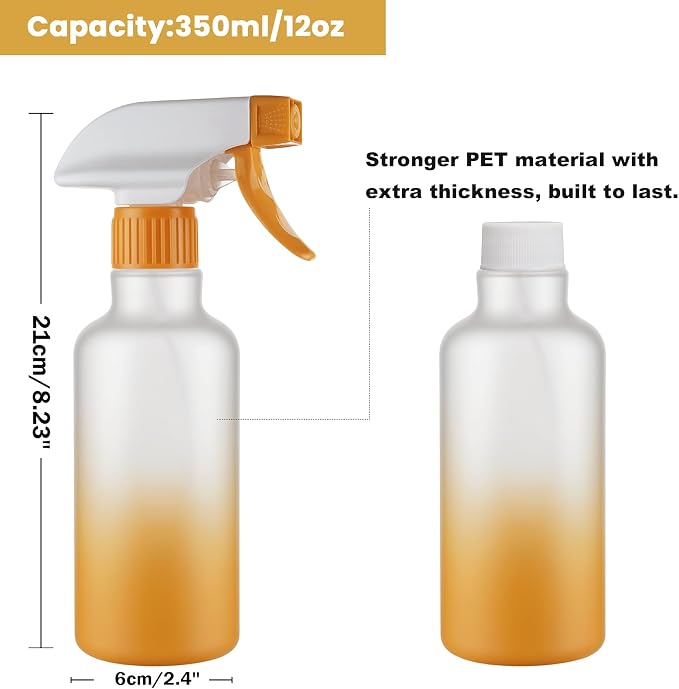 Plastic Spray Bottles 12oz 2 Pack Adjustable Mist/Stream Spraying Heavy Duty - Image 4