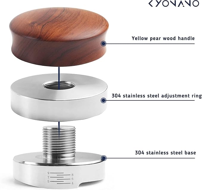 KYONANO 58mm Coffee Distributor & Espresso Tamper, Coffee Tamper Coffee Leveler - Image 4