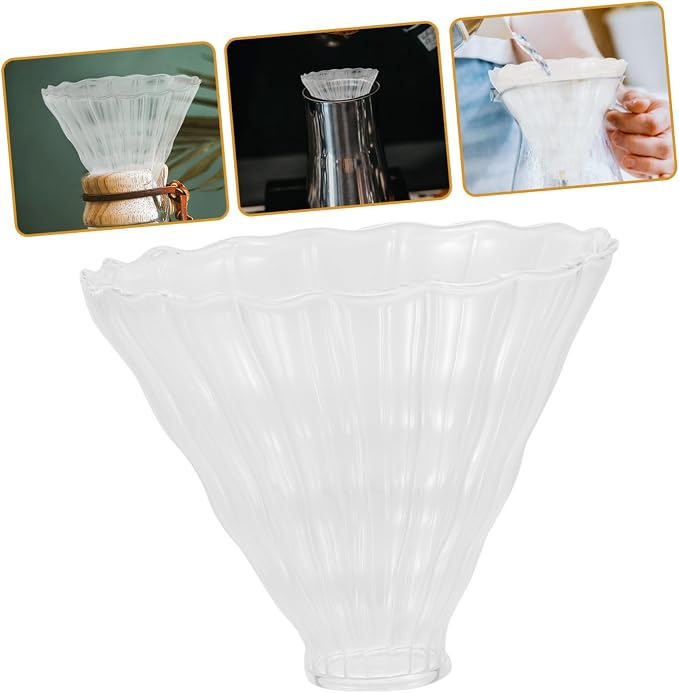 Tofficu 2pcs - Glass Coffee Dripper Versatile Funnel - Image 2
