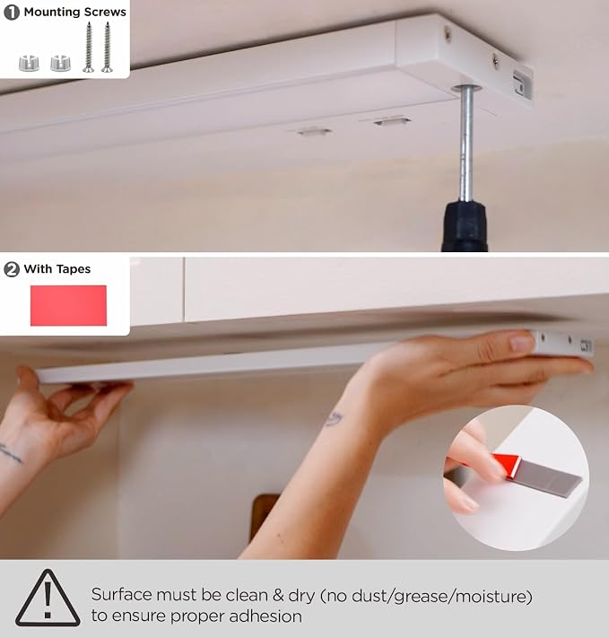 24 Inch Under Cabinet Lighting Plug in, 14W 120V 3 Color 3000K/4000K/5000K - Image 8