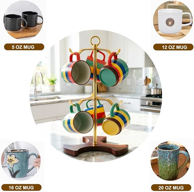 Gold Mug Tree for Countertop - Image 3