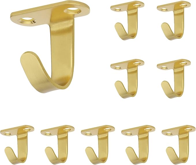NearMoon Stainless Steel Screw Mounted Ceiling Hooks, Under-Shelf Towel/Robe by NearMoon