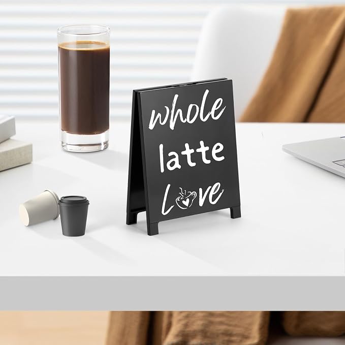 A Whole Latte Love Desk Decor Sign Retro Coffees Shop Table Display - Image 3