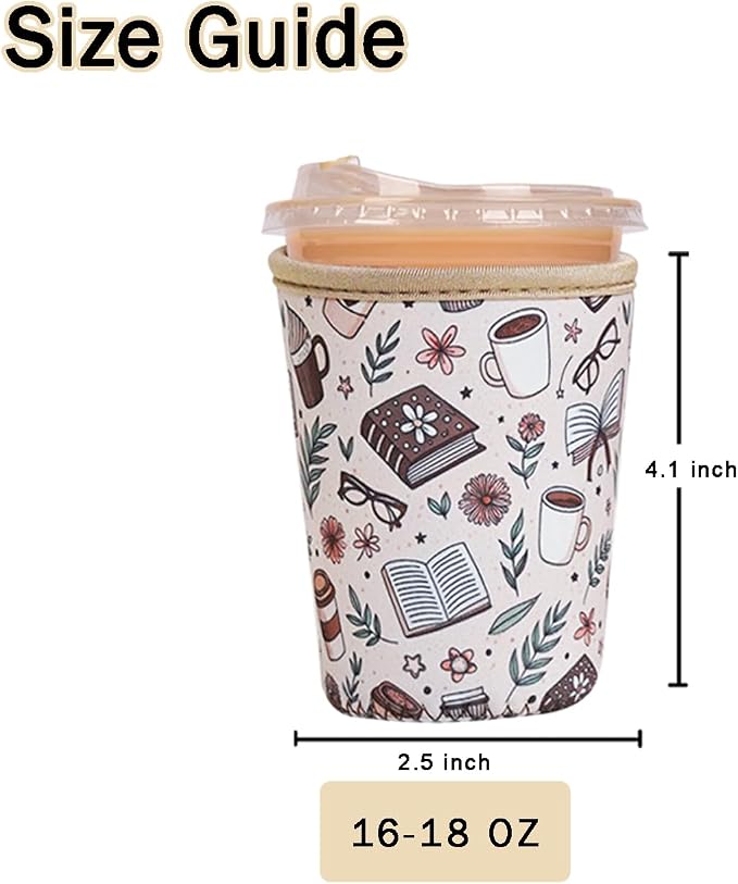 Reusable Insulated Sleeve for Iced Coffee Cup, Coffee Neoprene Sleeve for Cold - Image 5