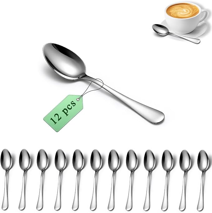 Demitasse Espresso Spoons 12 Pieces 5.5", Berglander Stainless Steel Mini by Berglander