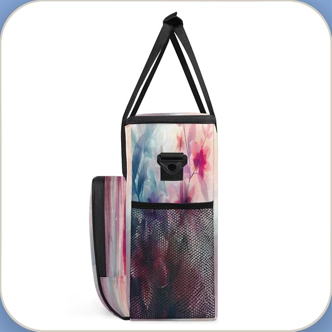 Floral Flower Purple Pink Coffee Machine Bag Compatible - Image 4