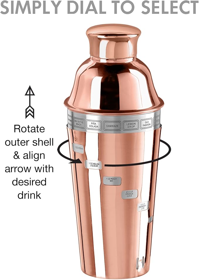 OGGI Dial A Drink Cocktail Shaker - Image 5