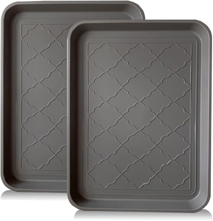 PetLike Boot Tray for Entryway Indoor, Pet Food Mat, 16.7 x 12.8 inch 2 Packs by PetsLikePetLike