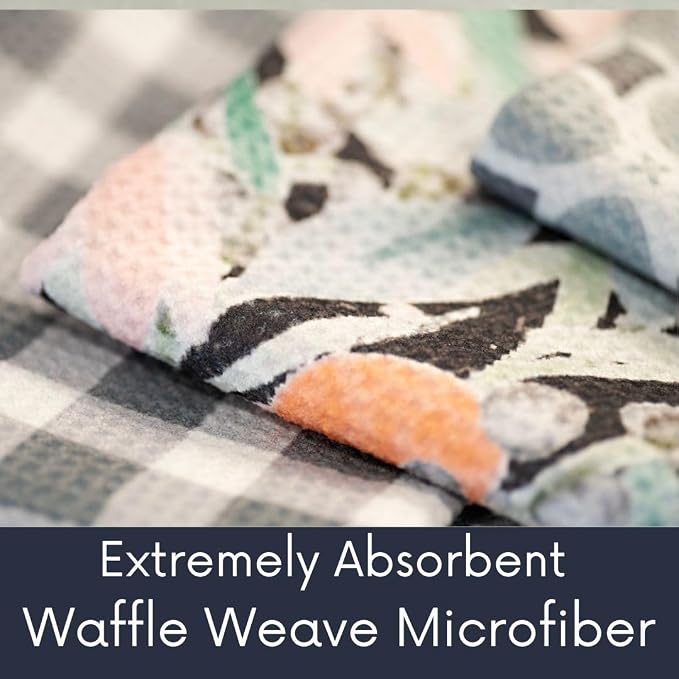 || 3 Pack|| Double Sided Dish Towels || Waffle Weave Microfiber || Highly - Image 3