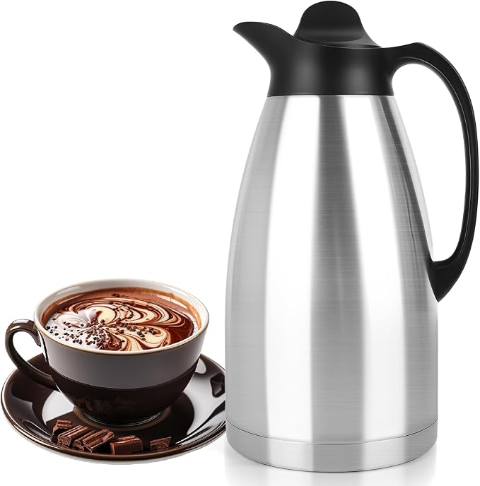 ShineMe 102Oz Coffee Carafes for Keeping Hot, Double Walled Vacuum Stainless by ShineMe