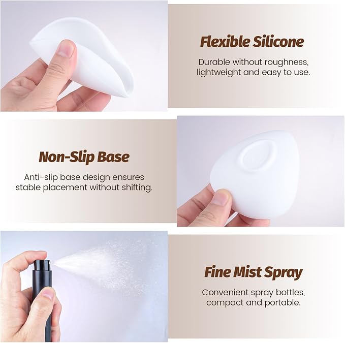 4 Pack Silicone Coffee Bean Dosing Cup + Spray Bottle Set, Espresso Accessories - Image 3